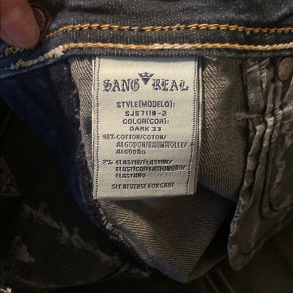 Grace Blue Cropped jeans skirt with Distressed Wash - Picture 2 of 10